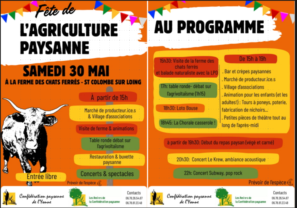 Flyer fête de l'agriculture paysanne